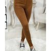 Pantalons My Look Féminin | Mon Jeans Camel Taille Haute Des T34