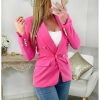 Vestes Gilets My Look Féminin | Mon Joli Blazer Rose Flashy