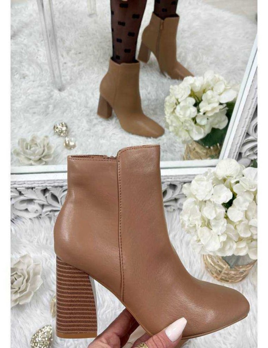 Chaussures My Look Féminin | Mes Bottines Camel A Talon