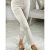 Pantalons My Look Féminin | Mon Jeans Taille Haute Push Up Beige & Flare