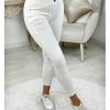 Pantalons My Look Féminin | Mon Jeans Blanc Taille Haute