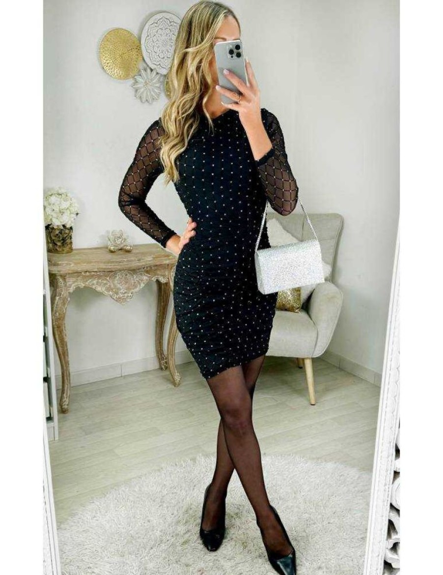 Robes My Look Féminin | Robe Noire & Strass