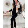 Vestes Gilets My Look Féminin | Mon Gilet Sans Manches Beige Style Cuir