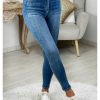 Pantalons My Look Féminin | Jeans Slim Bleu Medium Basique