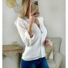 Tops Chemisiers My Look Féminin | Chemisier Blanc & Plumetis