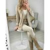 Vestes Gilets My Look Féminin | Blazer Taupe Basique