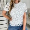 Tops Chemisiers My Look Féminin | Top Blanc En Broderie