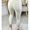 Pantalons My Look Féminin | Jeans Slim Push-Up Blanc Casse *