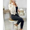 Manteaux My Look Féminin | Doudoune Courte Beige