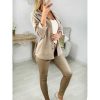 Vestes Gilets My Look Féminin | Surchemise Style Velours Beige/Taupe