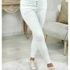 Pantalons My Look Féminin | Mon Jeans Slim Blanc