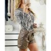 Jupes Shorts My Look Féminin | Mon Short Chocolat Style Cuir Ceinture