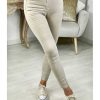 Pantalons My Look Féminin | Jeans Beige Slim Push-Up