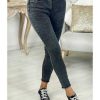 Pantalons My Look Féminin | Jeans Noir Gris Basique