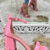 Chaussures My Look Féminin | Sandales A Talons Rose