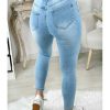 Pantalons My Look Féminin | Mon Jeans Light Blue Taille Haute