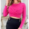 Tops Chemisiers My Look Féminin | Mon Top Fuchsia Style Lycra