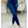 Pantalons My Look Féminin | Jeans Slim Push-Up Bleu Brut