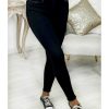 Pantalons My Look Féminin | Jeans Slim Noir Basique