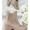 Chaussures My Look Féminin | Mes Bottines Chelsea Crantees Beige Basic