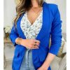 Vestes Gilets My Look Féminin | Mon Joli Blazer Bleu Roi