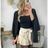 Jupes Shorts My Look Féminin | Jupe Short Beige & Nouee