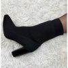 Chaussures My Look Féminin | Mes Bottines Style Chaussettes Noires A Talons