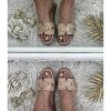 Chaussures My Look Féminin | Mules Plates Beige Caramel