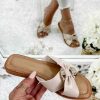 Chaussures My Look Féminin | Mes Mules Beige Croisees