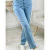 Pantalons My Look Féminin | Mon Jeans Taille Haute Bleu Ciel